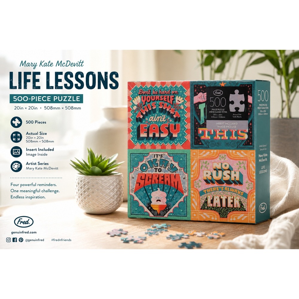Fred‎ Life Lessons 500 Piece Jigsaw Puzzle Mary Kate McDevitt Artist Series NEW